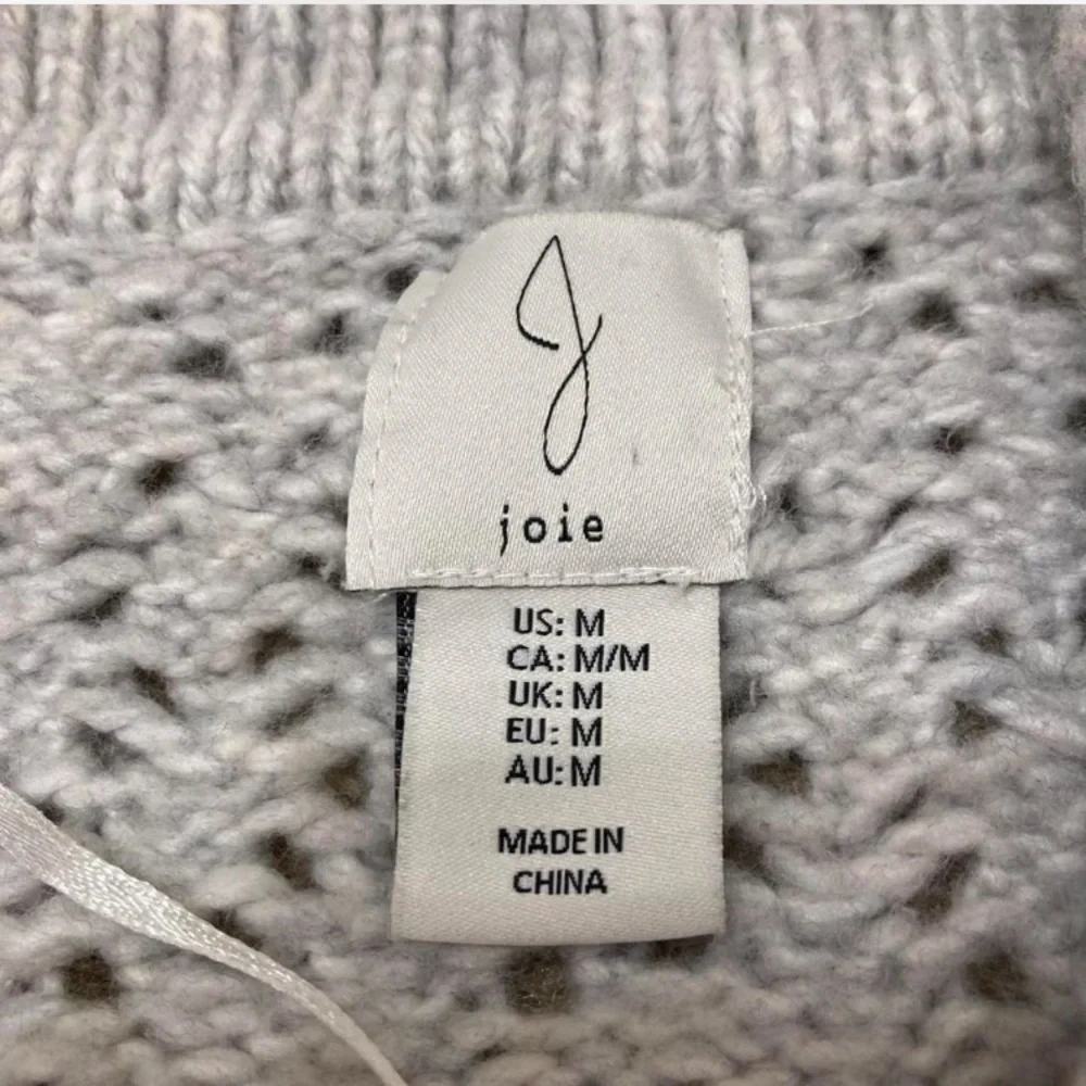 Joie Chunky Knit Cardigan Sweater Women’s Medium Soft Cozy Preppy Classic Gray - Picture 2 of 7